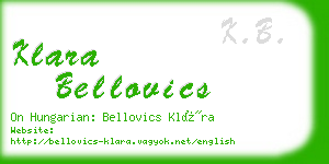 klara bellovics business card